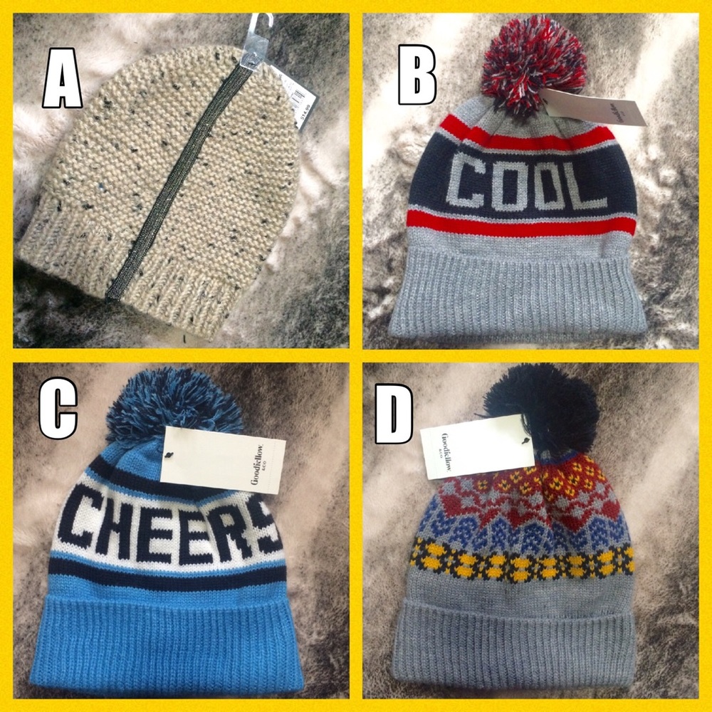 2x$15 Pick yours!! Glitter or Pompom Knit Beanie